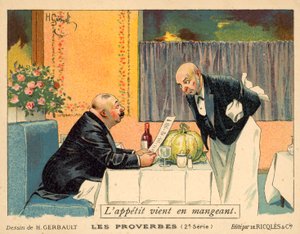 Der Appetit kommt beim Essen